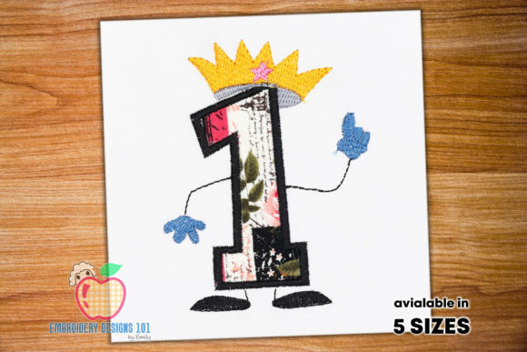 Birthday Number One Applique